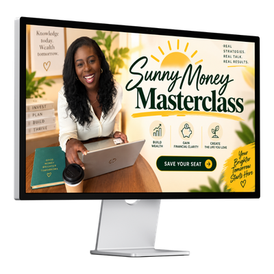 Sunny Money Masterclass graphic with Moriah Davis